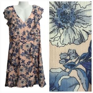 Tommy Hilfiger Floral Midi Dress - Blue and Pink